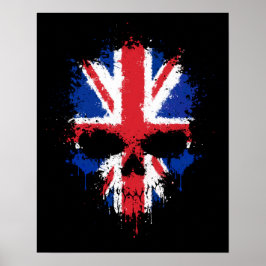 Skull för Storbritanniens skjutplatter Poster