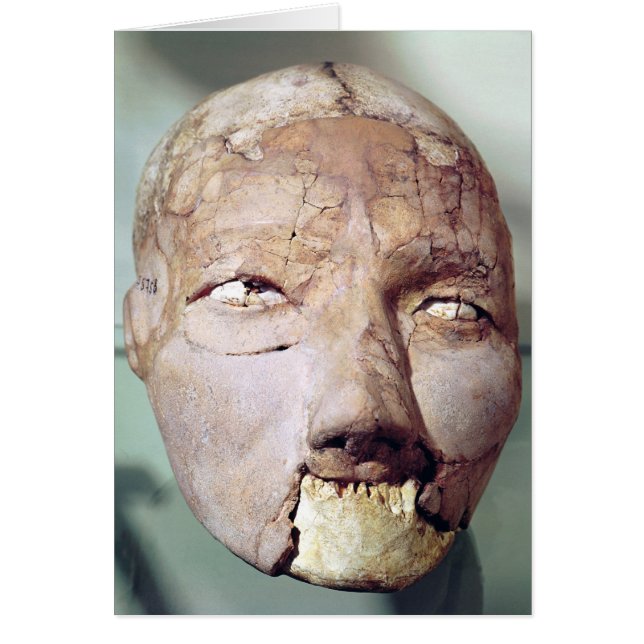 Skull, från Jericho, 7000-6000 BC Hälsningskort (Framsidan)