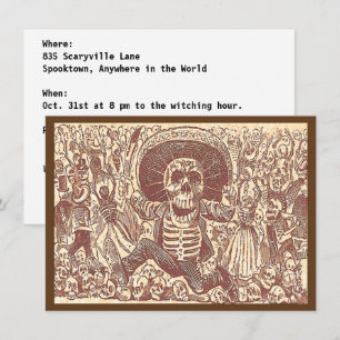 Skull från Oaxaca, La Calavera Oaxaqueña Inbjudningar