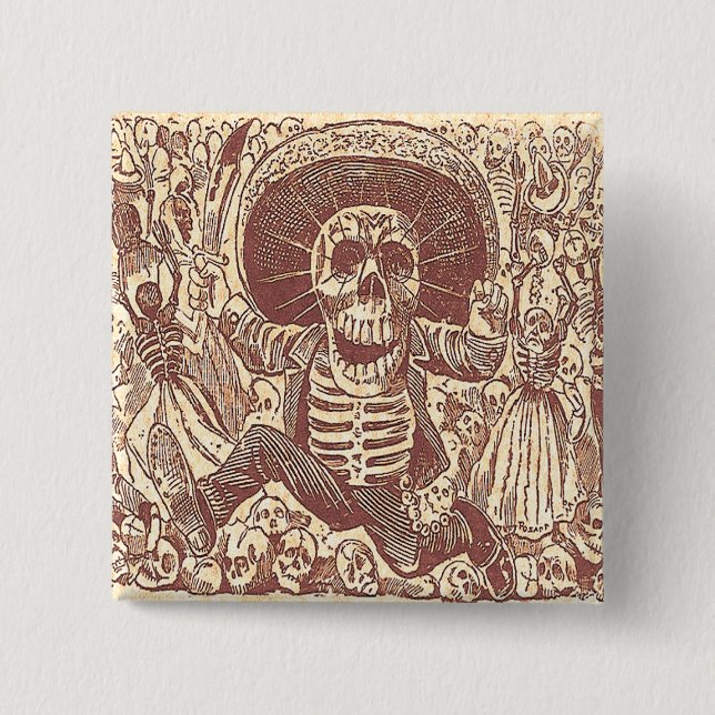 Skull från Oaxaca, La Calavera Oaxaqueña Knapp (Framsida)