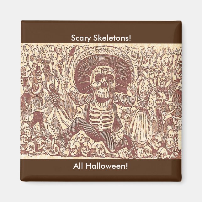 Skull från Oaxaca, La Calavera Oaxaqueña Magnet (Framsidan)