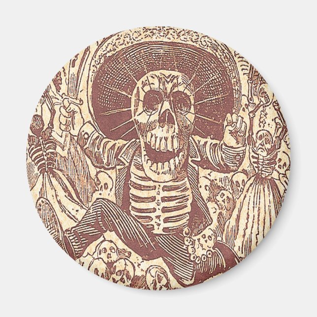 Skull från Oaxaca, La Calavera Oaxaqueña Magnet (Framsidan)