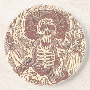 Skull från Oaxaca, La Calavera Oaxaqueña Underlägg Sandsten