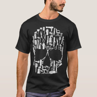 Skull från olika hårtorktumlarhår av verktyg t shirt