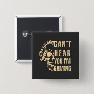 Skull Gamer Art – Kan Inte Höra Dig Knapp