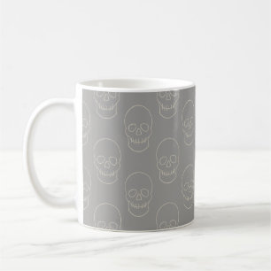 Skull - Ghost Grått och Bone White Kaffemugg