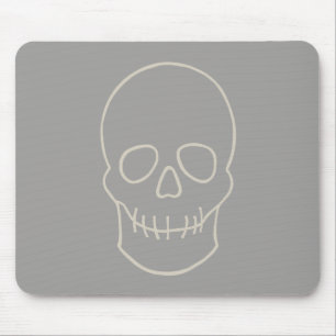 Skull - Ghost Grått och Bone White Musmatta