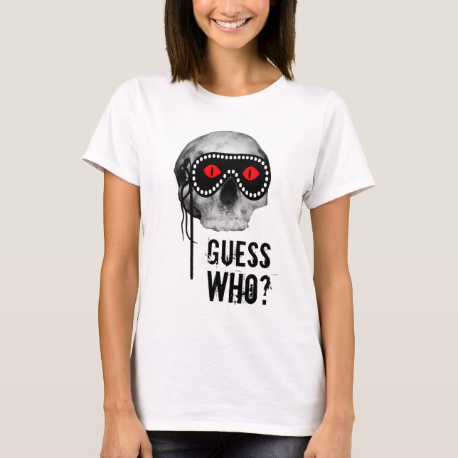 Skull - Gissa vem? anpassade Tee Shirt (Framsida)