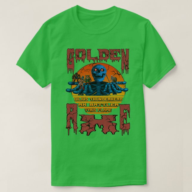 Skull Golden Ax 1 T Shirt (Design framsida)