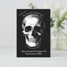 Skull Gothic Bröllop spara datum