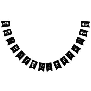 Skull Gothic Halloween Bröllop Bunting Vimplar