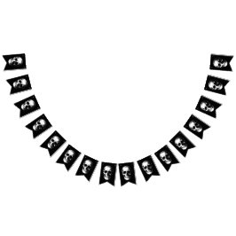 Skull Gothic Halloween Bröllop Bunting Vimplar
