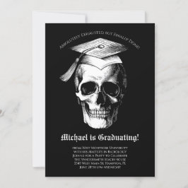 Skull Gothic Studentfest Radiology Inbjudningar