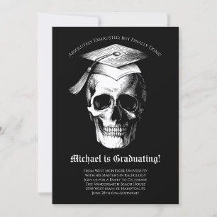Skull Gothic Studentfest Radiology Inbjudningar