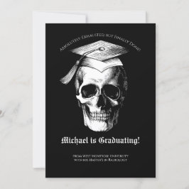 Skull Gothic Studentfest Radiology Inbjudningar