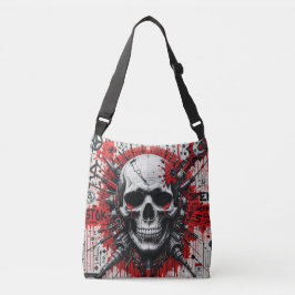Skull Graffiti Crossbody Bag Axelväska