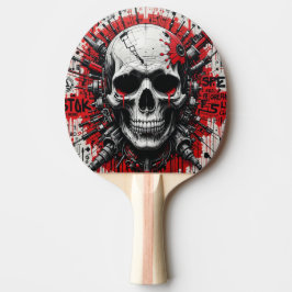 Skull Graffiti Ping Pong Paddle Pingisracket
