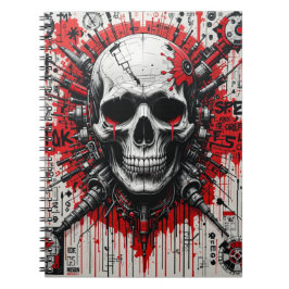 Skull Graffiti - Red, Black & Rewired | Spiral int Anteckningsbok