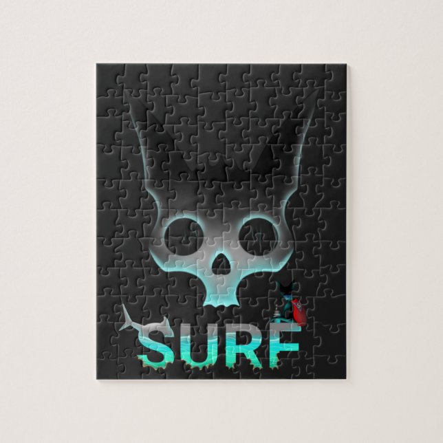 Skull Graffiti Surfa Cat Pussel (Vertikal)