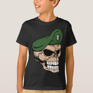 Skull Grönt Beret T-shirt