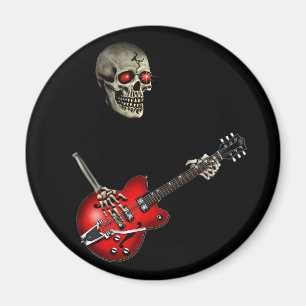 Skull Guitar Player Magnet