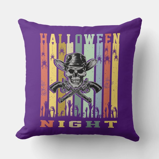Skull Gun, Halloween Natt Kudde (Framsida)