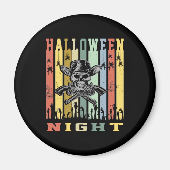 Skull Gun, Halloween Natt Magnet (Framsidan)