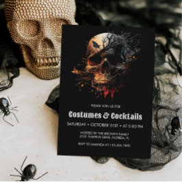 Skull Halloween Cocktails & Costumes Party Inbjudningar