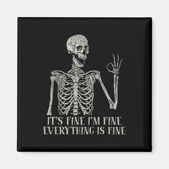 Skull Halloween Costume Bra Im Bra Skeleton Magnet (Framsidan)