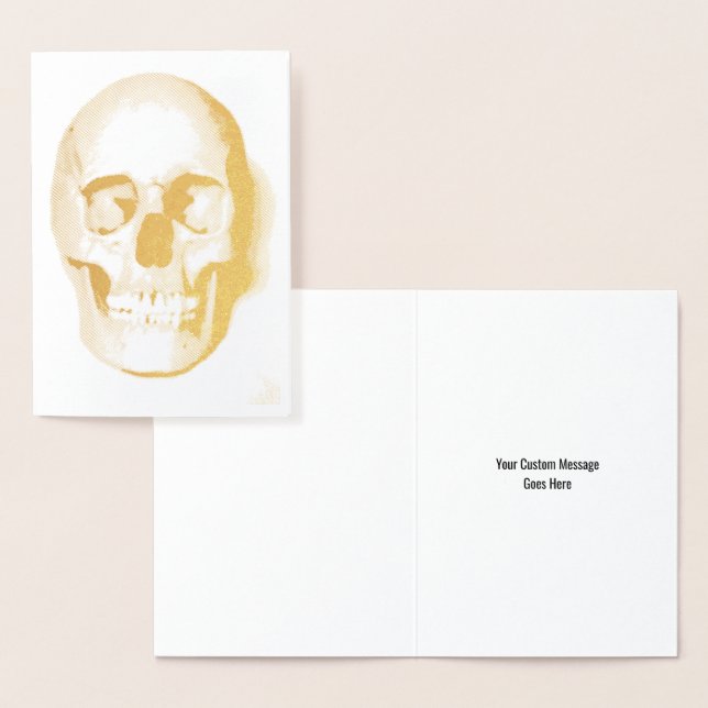 Skull Halloween Day of the dead-Anpassningsbar-fis Folierat Kort (Display)