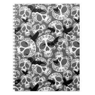 Skull Halloween Decorative Calaveras Anteckningsbok
