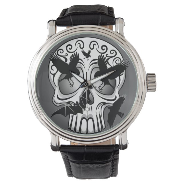 Skull Halloween Decorative Calaveras Armbandsur (Framsida)