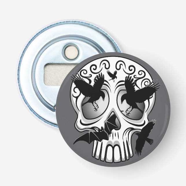 Skull Halloween Decorative Calaveras Flasköppnare (Framsidan)