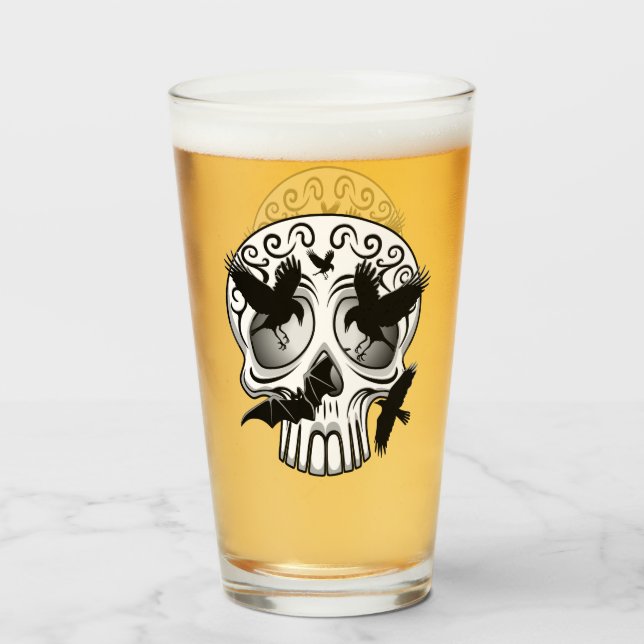 Skull Halloween Decorative Calaveras Glaskopp (Framsida fylld)