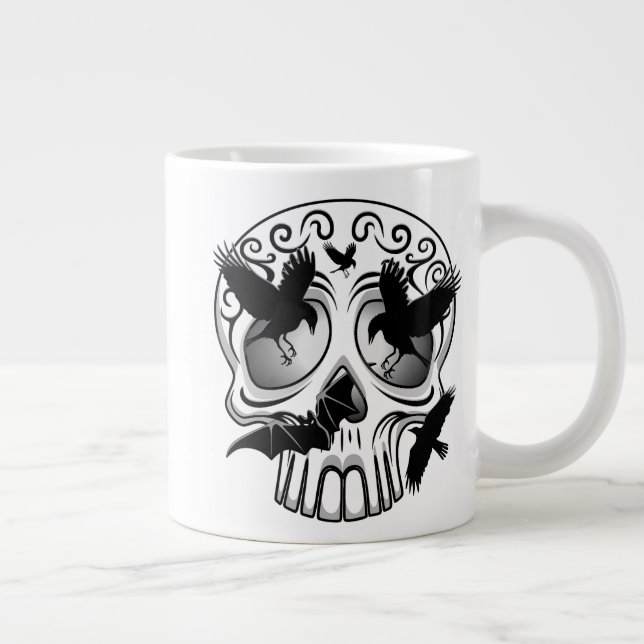 Skull Halloween Decorative Calaveras Jumbo Mugg (Höger)