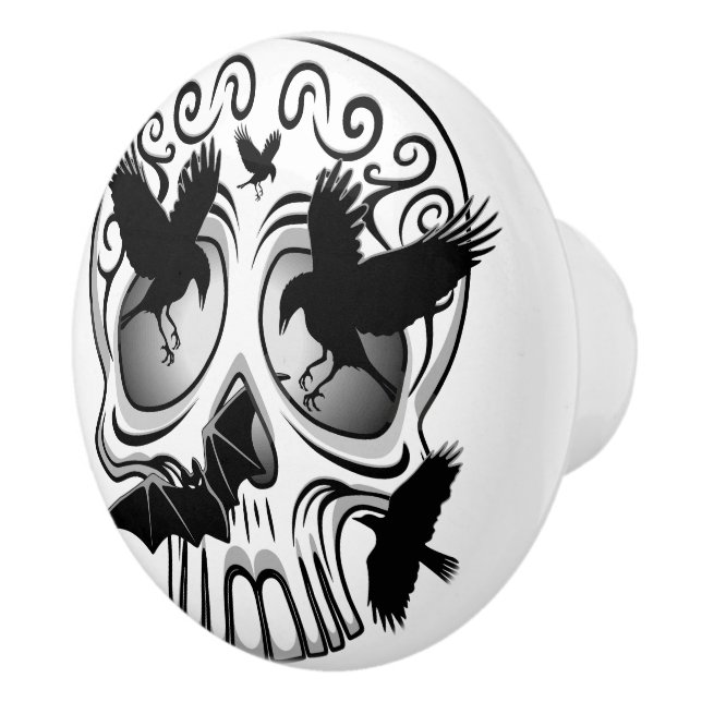 Skull Halloween Decorative Calaveras Knopp (Höger)