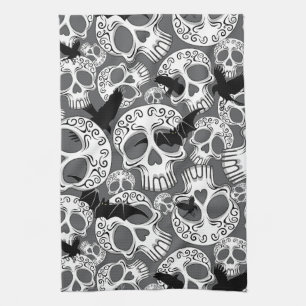 Skull Halloween Decorative Calaveras Kökshandduk