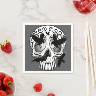 Skull Halloween Decorative Calaveras Pappersservett