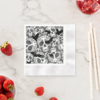 Skull Halloween Decorative Calaveras Pappersservett