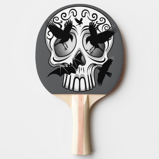Skull Halloween Decorative Calaveras Pingisracket (Framsidan)