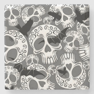 Skull Halloween Decorative Calaveras Stenunderlägg