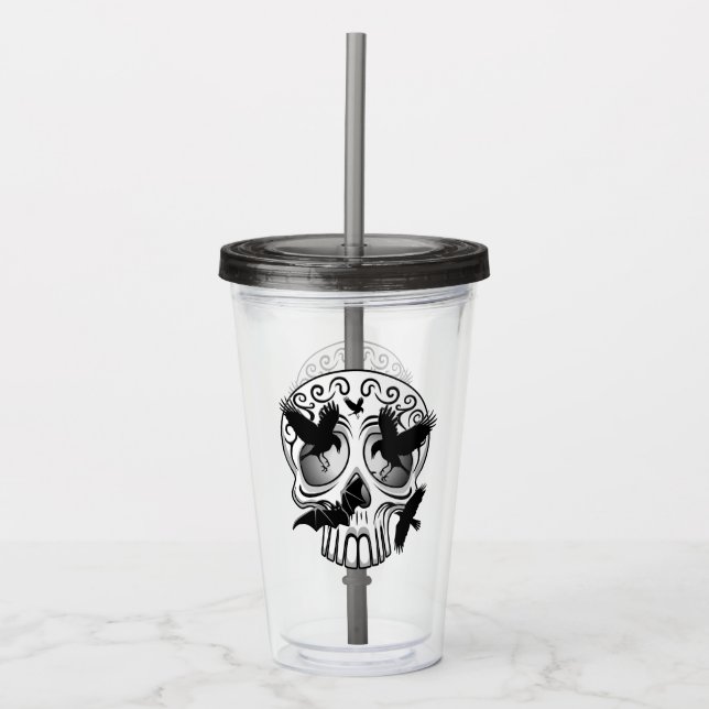 Skull Halloween Decorative Calaveras Take Away Mugg (Framsida)