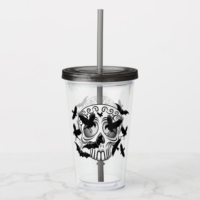 Skull Halloween Decorative Calaveras Take Away Mugg (Framsida)