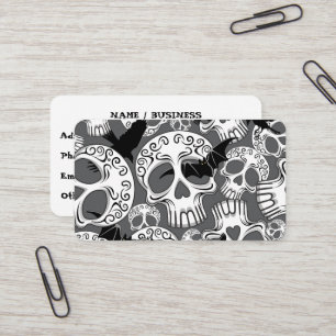 Skull Halloween Decorative Calaveras Visitkort