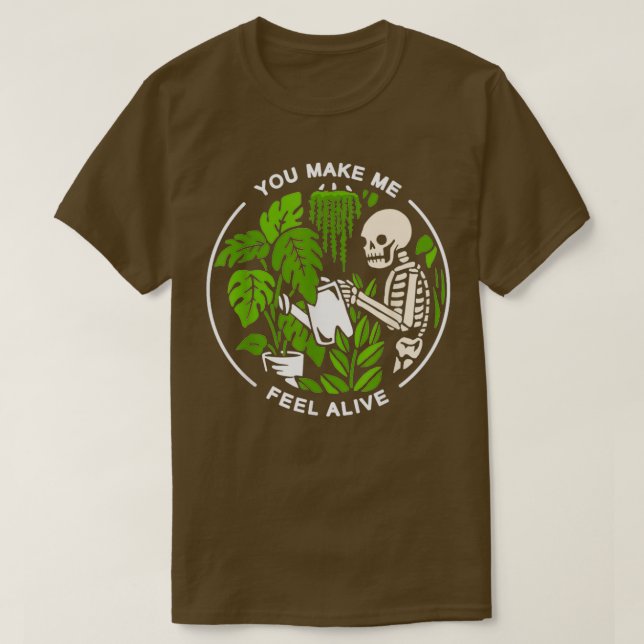 Skull Halloween du får mig att känna mig levande g T Shirt (Design framsida)