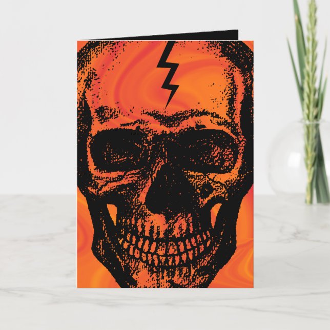 Skull Halloween-kort Kort (Framsida)
