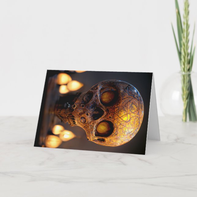 Skull Halloween-kort Kort (Framsida)