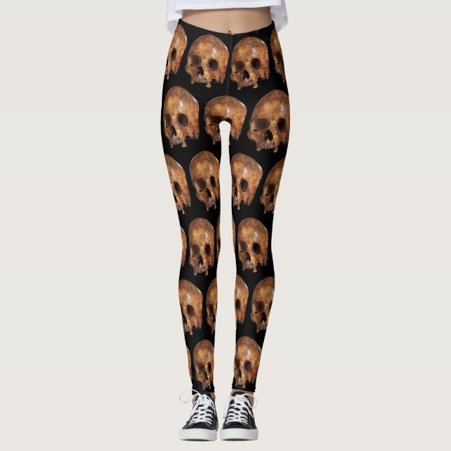 Skull Halloween Leggings (Framsida)
