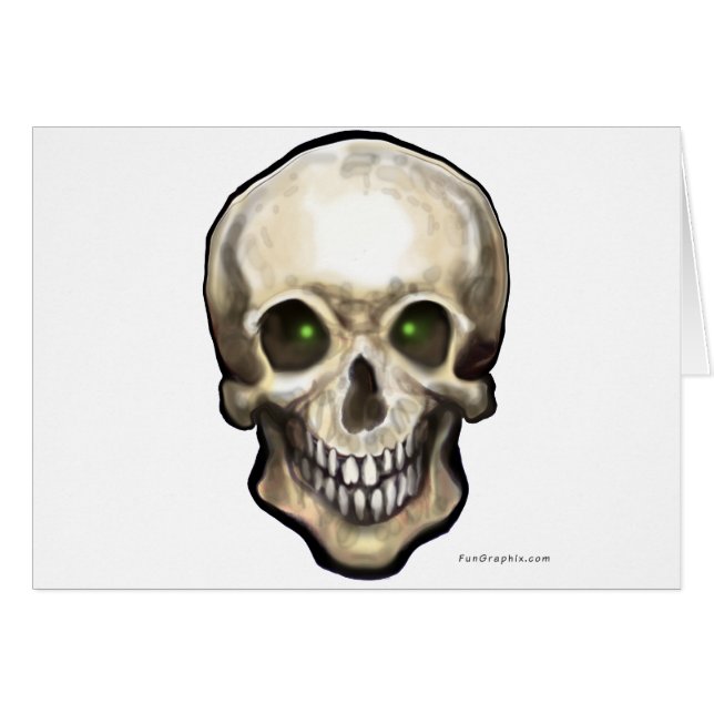 Skull Hälsningskort (Framsidan Horizontal)