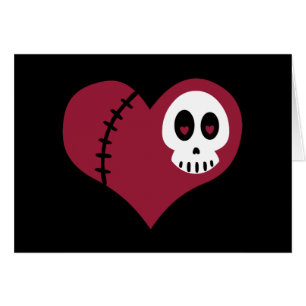 Skull Heart Hälsningskort